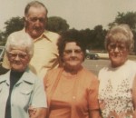 Brewster Siblings Bernice Dudgeon, Dore, Elva Ellenberger, Dorothy Weaver (Brewster Reunion 1978) Photo courtesy of Brian Brewster.