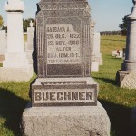 Barbara Anna Schumm Buechner, nee Pflueger (1822-1908), Zion Lutheran Cemetery, Schumm, Ohio
