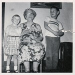 Arretha (Green) Lee (1874-1955), m/o Goldie Lee; Sherry & Ronnie (1954 photo)
