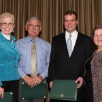 Karen, Joe, Jeff, Sunda Peters, OGS President at 2010 Century Families Inductions