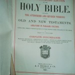 Henry Bennett Bible, in possession of Glenn Bennett in 1999