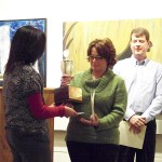 Accepting Good Citizen Award for Amanda, Shawnee HS, 2011
