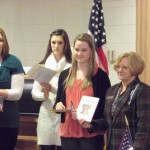Regent Nancy Clark with 2012 Good Citizen essay finalists.