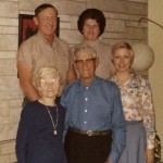 Hilda & Cornelius Schumm, Herb & Florence (Schumm) Miller, Karen (Miller) Bennett (1975)