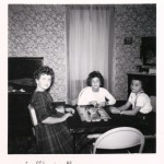 Sharon & Susie Krueckeberg, Diane Boenher, 1962. Gr-child/o Cornelius & Hilda (Scaer) Schumm.