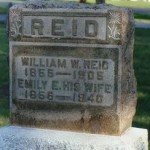 William W. Reid & Emily E. nee Bryan, Green Park Cemetery, Jay County, Indiana