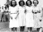 Junior Roehm, Albert Schlegel, Phyllis (Gunsett) Dietrich, Esther (Schumm) Krueckeberg, Ella (Roehm) Thieme, Hildegarde Schumm