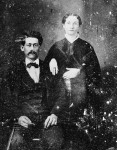 Mr & Mrs Huey. Could be Jonas & wife Elizabeth. Jonas brother of Hannah (Huey) Bryan. Photo in Emily (Bryan) Bible. Photo courtesy of R Werner.