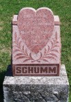 Curtis R. Schumm tombstone, Zion Lutheran Cemetery, Schumm, Ohio.