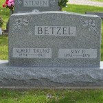 Alfred "Bruno" Betzel, North Grove Cemetery, Celina, Mercer County, Ohio.
