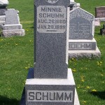 Minnie (Breuninger) Schumm, Zion Lutheran Cemetery, Schumm, Ohio.