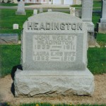 John Wesley and Laura E. Headington, Green Park Cemetery, Jay County, Indiana.