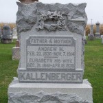 Andrew M. & Elisabeth Kallenberger, Zion Lutheran Cemetery, Chattanooga, Ohio.