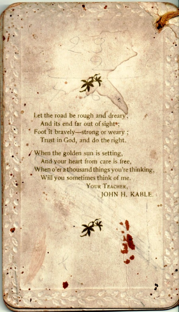 Wild Cat Souvenir Booklet, back of Card 3.
