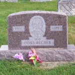 "Hod" Otis Becher, Zion Lutheran Cemetery, Mercer County, Ohio. (2011 photo by Karen)