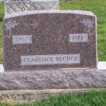 Clarence Becher, Zion Lutheran Cemetery, Chattanooga, Mercer County, Ohio. (2011 photo by Karen)