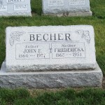 John & Friedericka Becher, Zion Lutheran Cemetery, Mercer County, Ohio. (2011 photo by Karen)