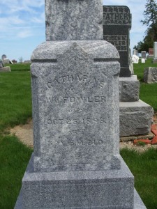 Catharine Fowler (1838-1888). (2013 photo by Karen)