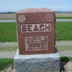 Franklin & Sarah Beach, Woodlawn Cemetery, Van Wert County, Ohio. (2013 photo by Karen)