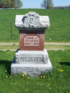 Adam J. Pflueger, Zion Lutheran Cemetery, Van Wert County, Ohio.