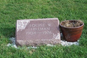 Louise W. Hileman, Zion Lutheran Cemetery, Chattanooga, Ohio. (2011 photo by Karen)