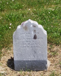John Ed Hoehamer, Mount Hope Cemetery, Adams County, Indiana. (2013 photo by Karen)