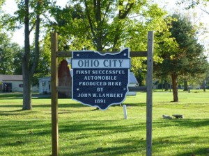 Sign at edge of Ohio City. (2013 photo by Karen)