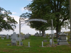 Tomlinson Cemetery, Mercer County, Ohio. (2013 photo by Karen)