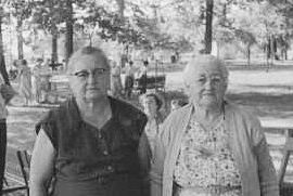Grandma Miller (Gertrude Brewster Miller) and Great-grandma Brewster (Pearl Reid Brewster)