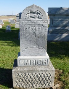 Philipp & Margetha Emrich, Kessler/Liberty Cemetery, Mercer County, Ohio. (2014 photo by Karen)