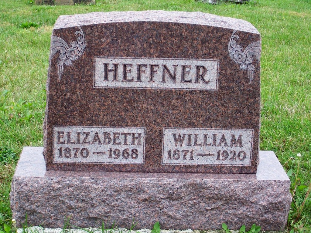 William & Elizabeth Heffner, Zion Lutheran Cemetery, Mercer County, Ohio. (2011 photo by Karen)