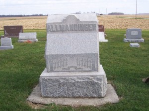 John Ludwig & Rosina Allmandinger, Zion Lutheran Cemetery, Chattanooga, Mercer County, Ohio. (2011 photo by Karen)