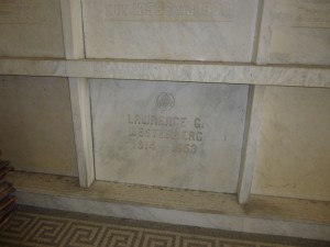 Lawrence Westerberg, Chattanooga Mausoleum. (2013 photo by Karen)