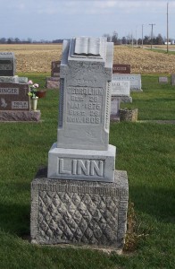 Georg Linn, Zion Lutheran Cemetery, Chattanooga, Mercer County, Ohio. (2011 photo by Karen)