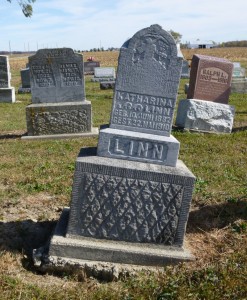Katharina (Hiller) Linn, Kessler Cemetery, Mercer County, Ohio. (2015 photo by Karen)