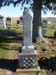 Jacob Edward Hiller, Kessler Cemetery, Liberty Township, Mercer County, Ohio. (2015 photo by Karen)