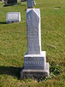 Catharina Schaeffer, Zion Lutheran Cemetery, Chattanooga, Mercer County, Ohio. (2016 photo by Karen)