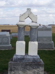 Johann and Barbara Wiedmann, Zion Lutheran Cemetery, Chattanooga, Mercer County, Ohio. (2011 photo by Karen)